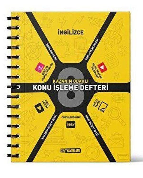 8. Sınıf İngilizce Konu İşleme Defteri - Hız Yayınları - Image 1