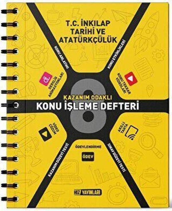 8. Sınıf T. C. İnkılap Tarihi ve Atatürkçülük Konu İşleme Defteri - Hız Yayınları - Image 1