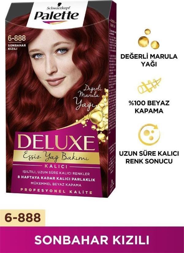Schwarzkopf Palette Deluxe 6-888 Sonbahar Kızılı Saç Boyası - Image 1