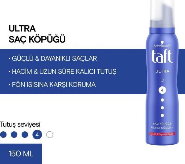 TAFT ULTRA KÖPÜK 150 ML 1 ADET GÜÇLENDİRİCİ  SAÇ KÖPÜĞÜ - Image 1