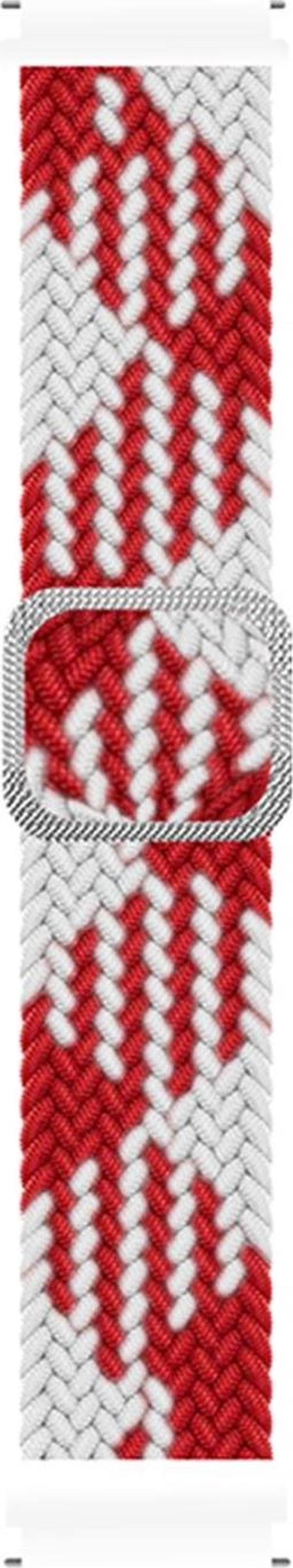 Microsonic Huawei Honor Magic Watch 2 46mm Kordon Braided Loop Band Kırmızı Beyaz - Image 1