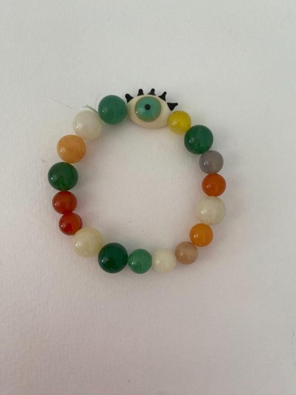 Hediyem Evime Göz Figürlü Doğaltaş Bileklik - Image 1