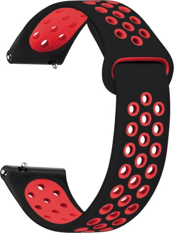 Microsonic Garmin Vivoactive 3 Rainbow Sport Band Kordon Siyah Kırmızı - Image 1