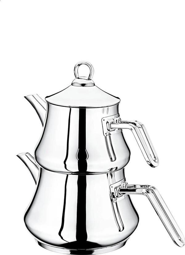 Oms Çelik Çaydanlık 8076 M Boy Sade Saplı - Image 1