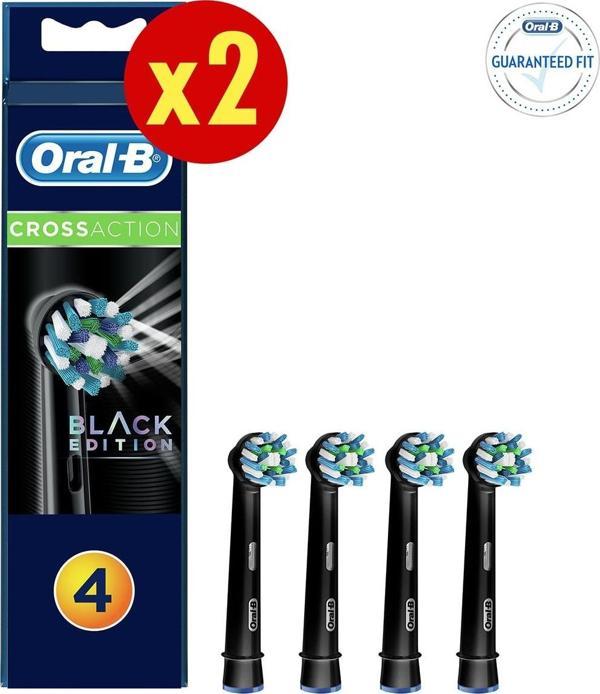 Oral-B Diş Fırçası Yedek Başlığı Cross Action Siyah 8 Adet - Image 1