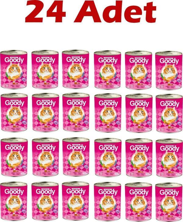 Goody Kuzu Pirinçli Yetişkin Kedi Konservesi 400 Gr 24 Adet - Image 1