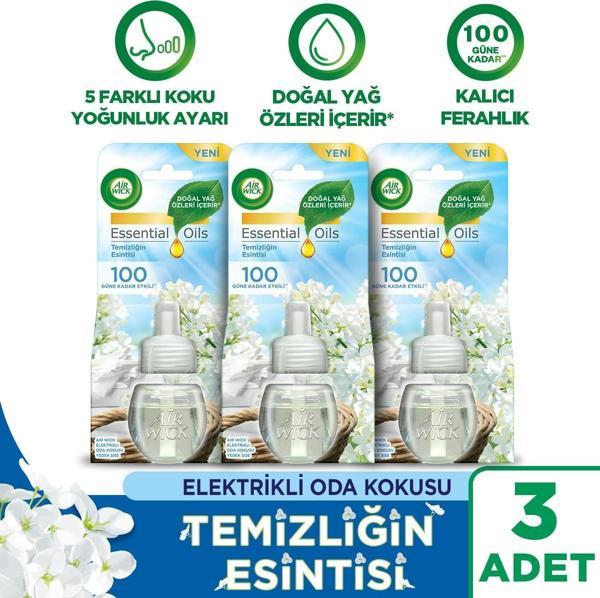 Air Wick Elektrikli Oda Kokusu Yedek Temizliğin Esintisi x 3 - Image 1