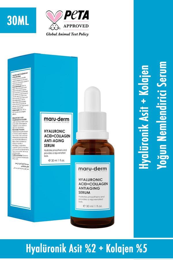 Maru.Derm Hyalüronik Asit & Kolajen Cilt Bakım Serumu 30 ml - Image 1