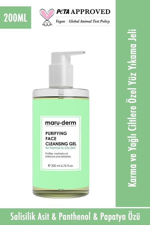 Maru.Derm Karma Ve Yağlı Ciltlere Özel Salisilik Asit Yüz Temizleme Jeli 200 ml - Image 1