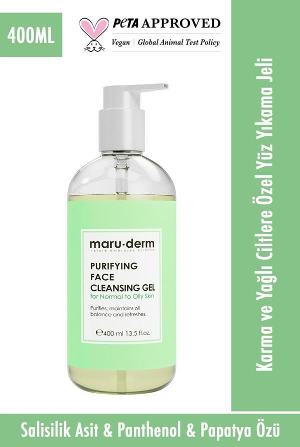 Maru.Derm Karma Ve Yağlı Ciltlere Özel Salisilik Asit Yüz Temizleme Jeli 400 ml - Image 1