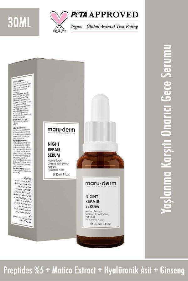 Maru.Derm Night Repair Gece Onarıcı Cilt Bakım Serumu 30 Ml - Image 1