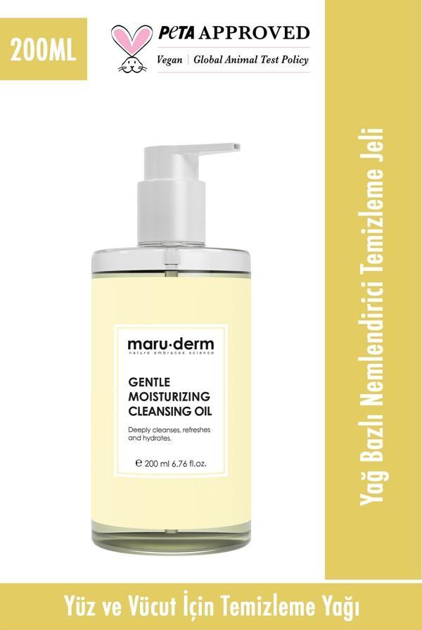 Maru.Derm Yağ Bazlı Temizleyici 200 ml - Yüz Ve Vücut İçin Temizleme Yağı 200 ml - Image 1