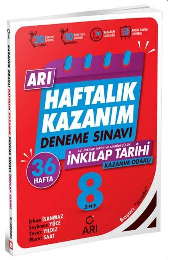 8. Sınıf TC İnkılap Tarihi ve Atatürkçülük Haftalık Kazanım Denemeleri Arı Yayınları - Arı Yayıncılık - Image 1
