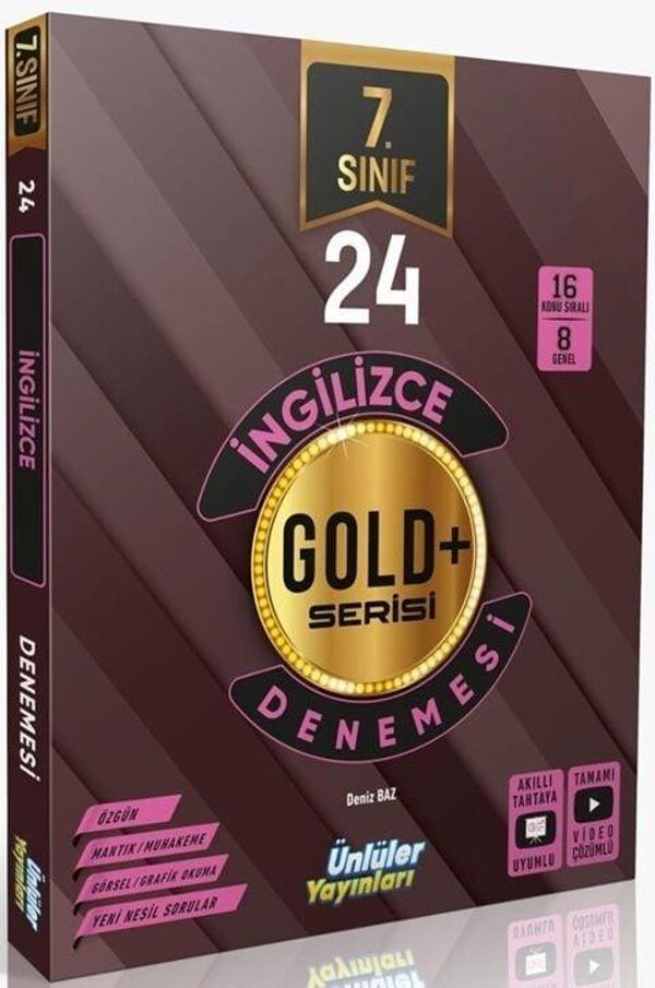 Ünlüler Karması 7. Sınıf İngilizce 24 Deneme - Ünlüler Karması Yayınları - Image 1
