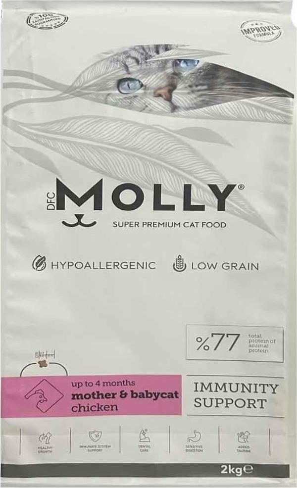 Molly Mother&Babycat Hipoalerjenik Düşük Tahıllı Tavuklu Yavru Kedi Maması 2 kg - Image 1