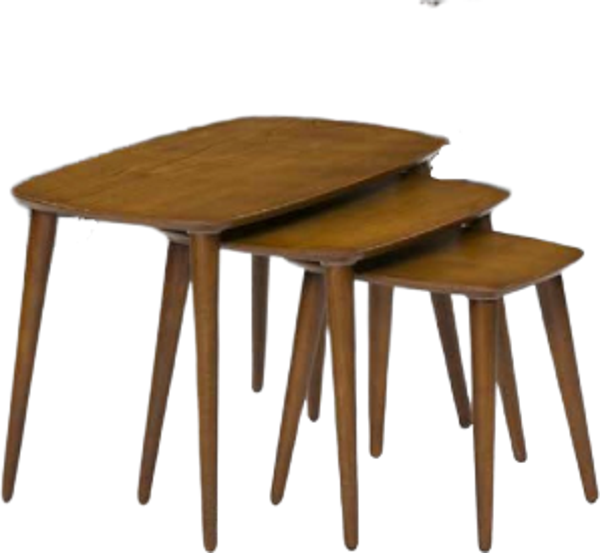 Zigon Osm 18625 OVAL Model Klasik Sehpa Kayın Retro Ayak Parlak Ceviz El Yapım - Image 1