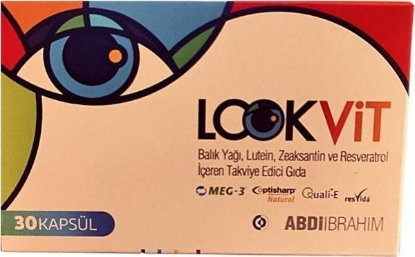 Lookvit Balık Yağı, Lutein, Zeaksantin Ve Resveratrol İçeren Kapsül Takviye Edici Gıda 30 Kapsül - Image 1
