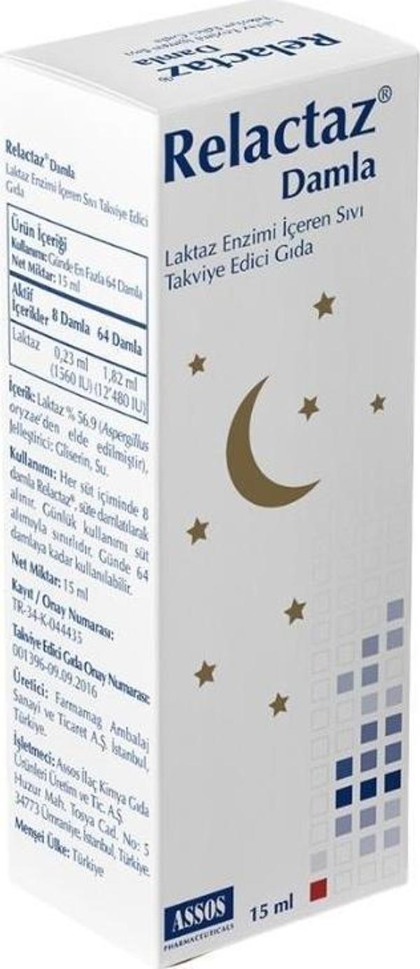 Relactaz Laktaz Enzimi İçeren Damla Takviye Edici Gıda 15 ml - Image 1