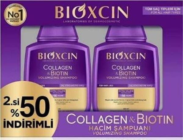 Bioxcin Collagen & Biotin Hacim Şampuanı 300 Ml 2'li Avantaj Paket - Image 1