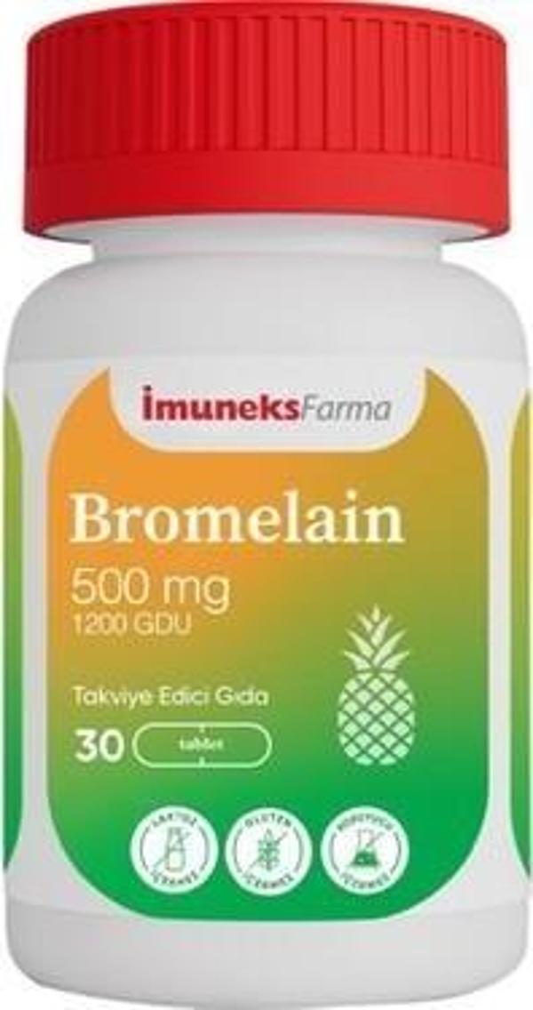 İmuneks Farma Bromelain Takviye Edici Gıda 500 Mg 30 Tablet - Image 1
