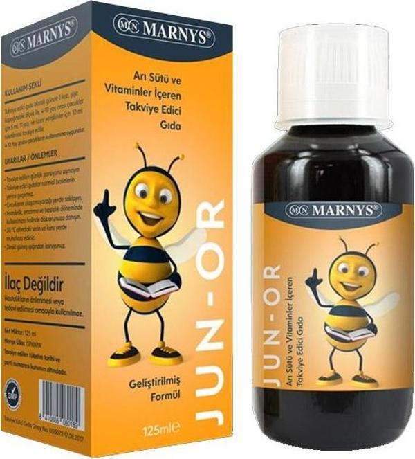 Marnys Jun-Or Arı Sütü Ve Vitaminler İçeren Takviye Edici Gıda 125ml - Image 1