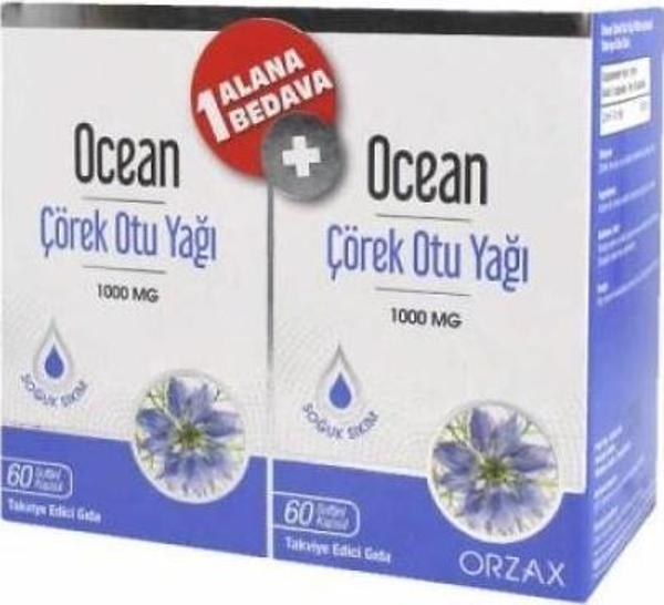Ocean Çörek Otu Yağı 1000mg 60 Kapsül 1 Alana 1 Bedava - Image 1