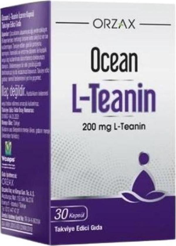 Ocean L-Teanin İçeren Takviye Edici Gıda 200mg 30 Kapsül - Image 1