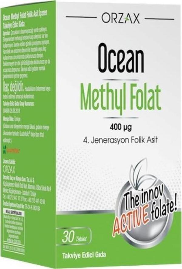 Ocean Methyl Folat Takviye Edici Gıda 30 Tablet - Image 1