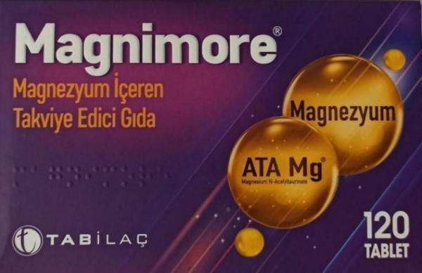 Magnimore Magnezyum İçeren Takviye Edici Gıda 120 Tablet - Image 1