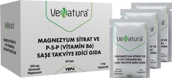 Magnezyum Sitrat ve P-5-P (Vitamin B6) Takviye Edici Gıda 60 Saşe - Image 1