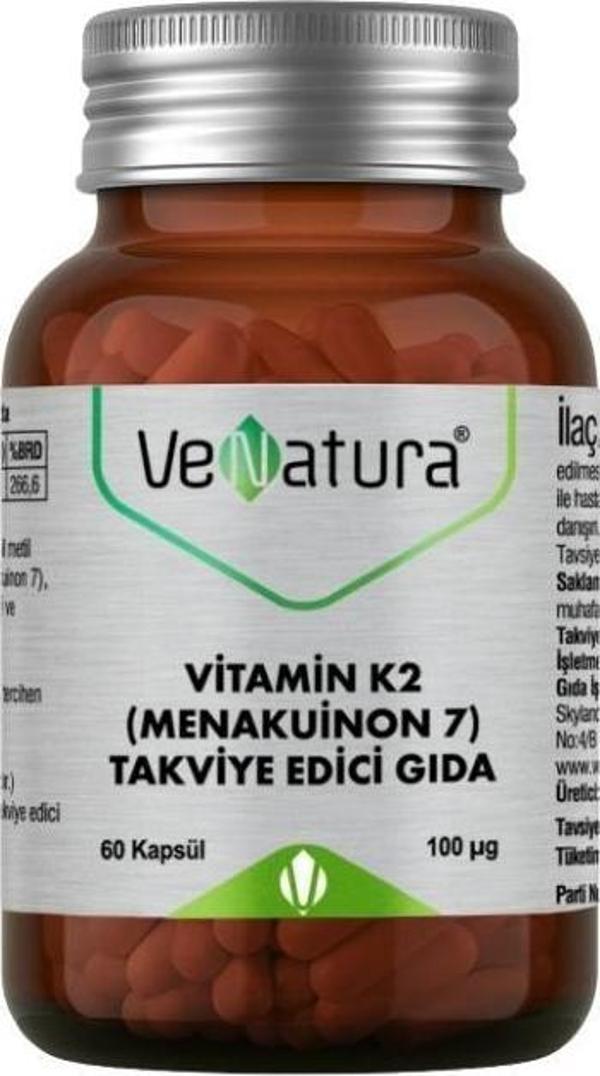 Vitamin K2 (Menakuinon 7) İçeren Takviye Edici Gıda 60 Kapsül - Image 1