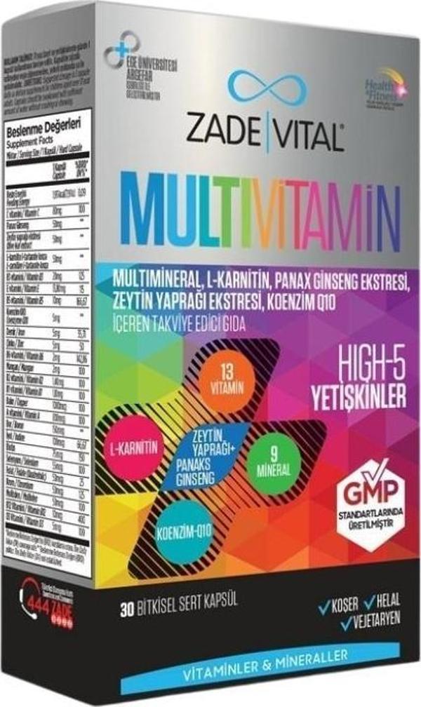 Multivitamin, Multimineral Ve Bitkisel Ekstreler İçeren Takviye Edici Gıda 30 Bitkisel Sert Kapsül - Image 1