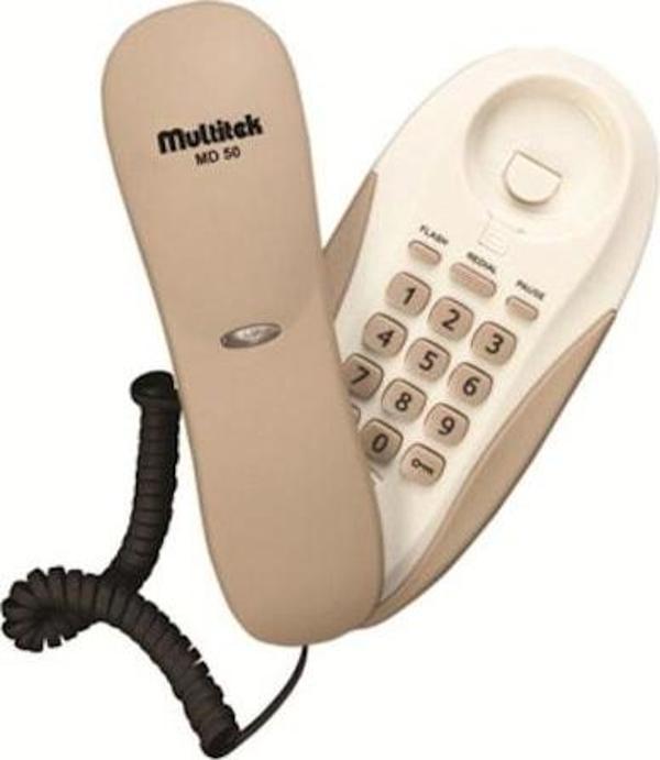 Md-50 Krem Kablolu Duvar Telefonu - Image 1