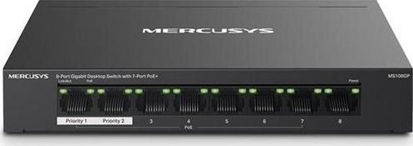 Ls108Gp 10-100-1000 Mbps 8 Port Poe+ Switch Hub Metal Kasa - Image 1