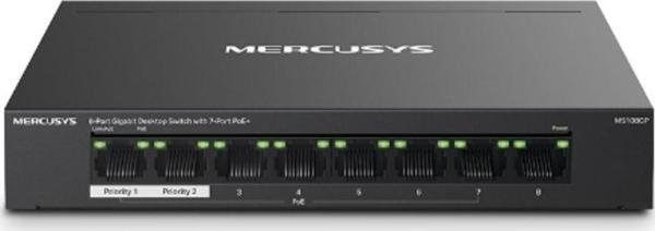 Mercusys Ms108Gp 7 Port 10-100-1000 Mbps Poe+ Switch Hub Metal Kasa - Image 1