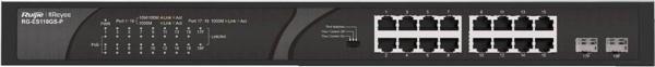 Rg-Es118Gs-P 16 Port Poe+ 10-100-1000 Mbps 2 Port Sfp 247W Switch Hub - Image 1
