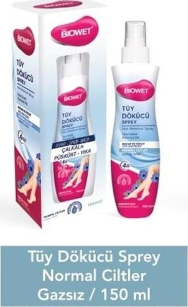 Biowet Tüy Dökücü Normal Ciltler Gazsız Sprey 150 ml - Image 1