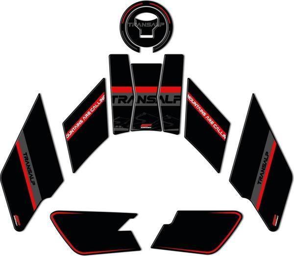 GP Kompozit Honda XL750L Transalp 2023 Uyumlu Tank Pad Siyah - Image 1