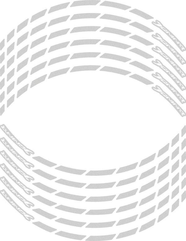 GP Kompozit Bajaj Dominar 250 / 400 2017-2023 Uyumlu Jant Şeridi Reflektif Gri - Image 1