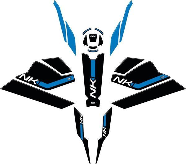 GP Kompozit CF Moto 250 NK 2023 Uyumlu Full Pad Seti Mavi - Image 1