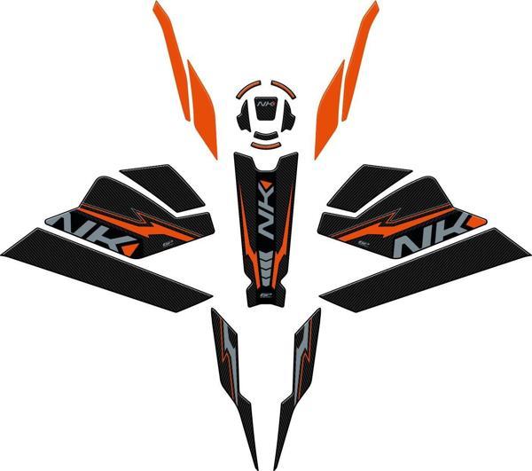 GP Kompozit CF Moto 250 NK 2023 Uyumlu Full Pad Seti Turuncu - Image 1