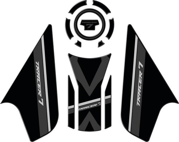 GP Kompozit Yamaha MT-07 Tracer 2020-2023 Uyumlu Tank Pad Seti Siyah - Image 1