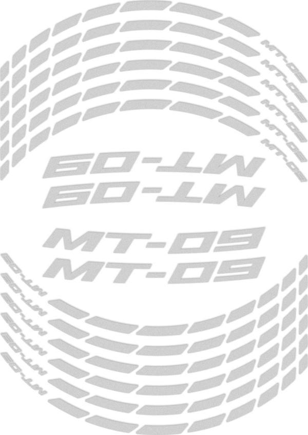 GP Kompozit Yamaha MT-09 2013-2023 Uyumlu Jant Şeridi Reflektif Gri - Image 1