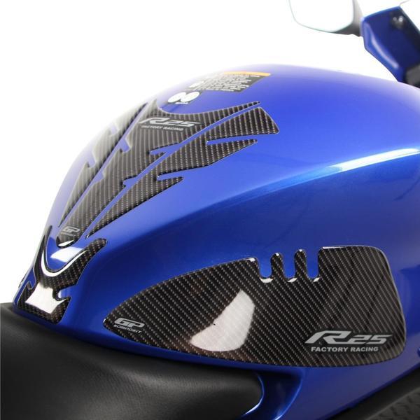 GP Kompozit Yamaha R25 2019-2023 Uyumlu Tank Pad Seti Karbon - Image 1