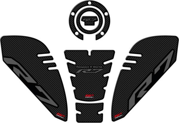 GP Kompozit Yamaha R7 2021-2023 Uyumlu Tank Pad Seti Karbon - Image 1