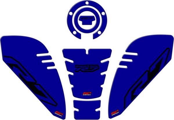 GP Kompozit Yamaha R7 2021-2023 Uyumlu Tank Pad Seti Mavi - Image 1