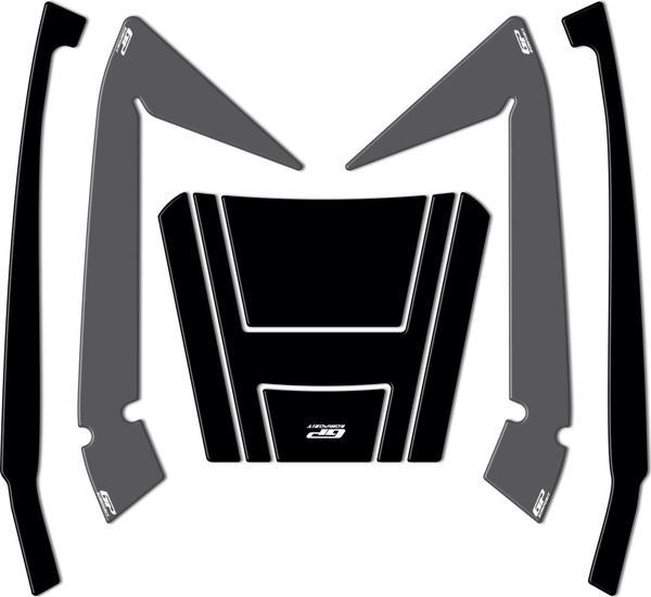 GP Kompozit Honda Forza 250 2018-2023 Uyumlu Çanta Pad Seti Gri - Image 1