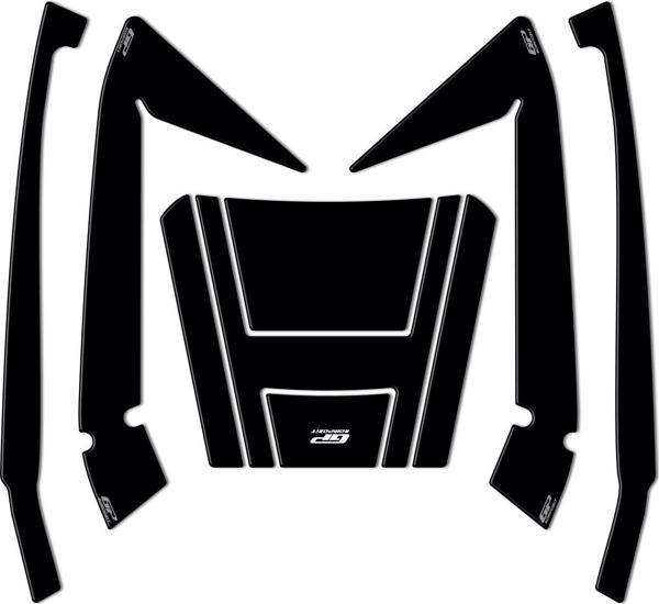 GP Kompozit Honda Forza 250 2018-2023 Uyumlu Çanta Pad Seti Siyah - Image 1