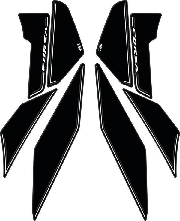 GP Kompozit Honda Forza 250 2018-2023 Uyumlu Yan Alt Ayak Pad Siyah - Image 1