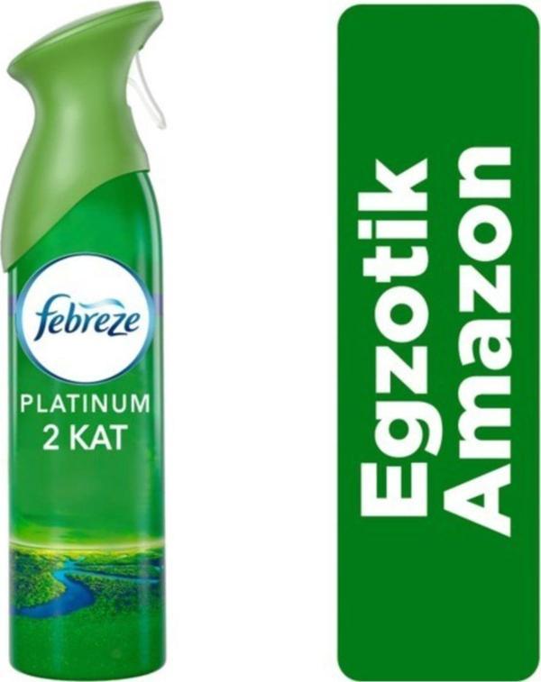 Febreze Platinum Hava Ferahlatıcı Sprey Oda Kokusu Egzotik Amazon 300 ml - Image 1